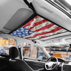 American Flag Print Car Roof Storage Bag Car Seat Storage Hanging Bag All Car Storage Organizers Car Travel Accessories Compatible with Most Cars