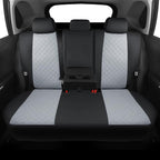 GIANT PANDA Customized Full Set Car Seat Covers Fit for Toyota Rav4 2019 2020 2021 2022 2023 2024 2025 Rav 4 Hybrid(XLE/LE/XLE Premium/Limited),Front & Rear/Back accessories, Faux Leather (Black+Grey)