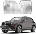 EcoNour Accordion Foldable Windshield Sun Shade | Premium Reflective Sun Visor for SUVs & Pickups Windshields | UV & Heat Reflective Sunshade with Durable Dual-Layer Design | Large (58 x 28)