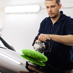 Mudder 20 Pieces Car Orbital Buffer Polisher Pad Bonnet Microfiber Max Bonnet Polishing Buffing Pad Cover (Fluorescent Green,7-8 Inches)