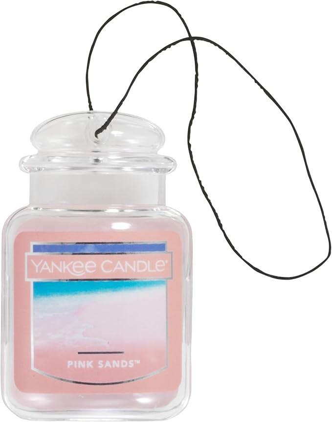 Yankee Candle Car Jar Ultimate, Pink Sands, 0.96 OZ (Pack of 3)