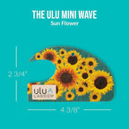 ulu Lagoon Hanging Car Air Freshener | Tropical Beach Coconut Surf Wax Scent Mini Wave | Long Lasting Car Freshener, Closet and Beyond | Made In USA | 3 Pack (Sunflower)