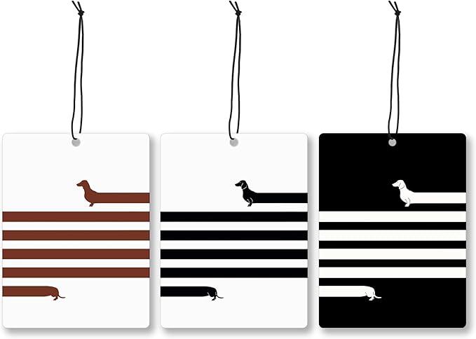 Mancheng-zi Funny Dachshund Car Air Freshener 3Pcs, Dachshund Weiner Dog Gifts Air Freshener Hanging for Cars Closet Drawer or Books, Cute Dog Car Accessories Mirror Decor for Women