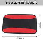 Stylish Car Center Console Cover,PU Leather Car Armrest Cover Prevent Scratches on Center Console,Universal Car Armrest Cushion Car Accessories Interior for Car SUV Truck (Red)