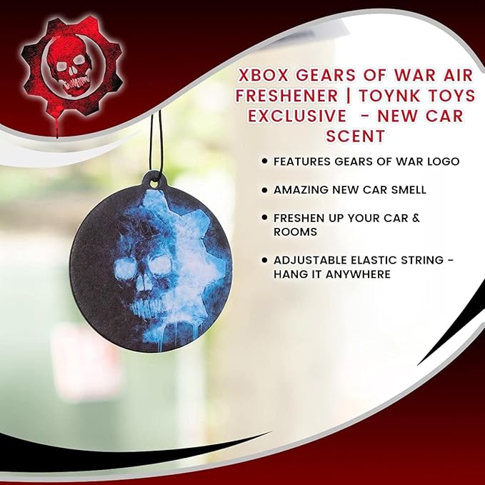 Gears of War Collector’s Edition Air Freshener – Long-Lasting Car Scent – Officially Licensed Merchandise Video Game Collectible – Ideal Gift for Gamers – Natural Fragrance for Car, Home & Office