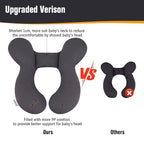 KAKIBLIN Baby Travel Pillow, Upgraded Baby Neck Pillow for Car Seat, Head Support Pillow for Car Seat, Stroller, Pushchair, Grey