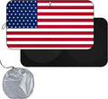 Windshield Sun Shade Original American Flag USA Patriotic Design - Folding Car Front Window Sunshade for Cars SUV Trucks, Max UV Blocking and Keep The Vehicle Cool XL