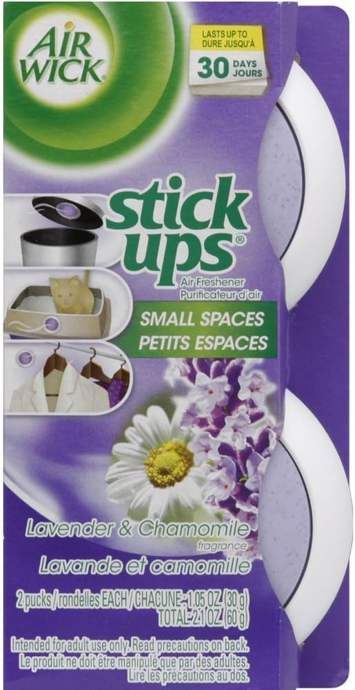 Air Wick Stick Ups Small Spaces Air Freshener Lavender & Chamomile 2-Count (Pack of 4)