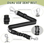 Lukovee Dog Seat Belt for Car, Adjustable Dog Car Harness for Large Medium Small Dogs, Soft Padded & Breathable Mesh Dog Seatbelt with Car Strap and Carabiner (Camouflage,S)
