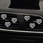 6 Pcs Heart Air Vent Clips, Cow Print Heart Car Air Fresheners Vent Clips Long Lasting Car Diffuser Vent Clip Cars Interior Decor Charm Car Decoration Cute Accessories for Women Girls