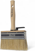 4 Inch Stain Deck Wide & Thick Paint Brush - High European Quality - Natural Bristles - for Home, Wood, Walls, Art, Trim & Furniture - for Acrylic, Oil, Stain, Chalk & Latex Paints