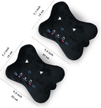 Sexysamba Car Headrest Pillow,Cartoon Neck Pillow for Car,Comfortable Soft Car Seat Pillow for Driving,Head Rest Cushion,Cute Neck Pillow for Travelling and Home 2Pcs (Black Cat)