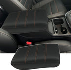 Center Console Cover for 2023 2024 2025 Honda CR-V LX/EX/EXL/Sport/Sport-L/Sport Touring Hybrid, Armrest Lid Cushion Leather Protector Interior Accessories (Black/Extra Thick)