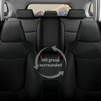 AOMSAZTO Seat Covers for Toyota Corolla 2020 2021 2022 2023 2024 2025 2026 SE &2023-2026 XSE &2025 FX, Custom Fit Full Set Faux Leather Black(Black)