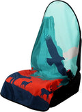 Waterproof Car Seat Cover with Non-Slip Back - Portable Auto Seat Cushion Fit for Cars Truck SUV Seats - Universal Carseat Protector Great for Dog or Kid Outdoor Sport Activities(Bear & Bird)