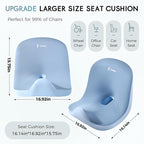Car Seat Cushion and Lumbar Support Pillow, Larger Memory Foam Seat Cushion, Ergonomic L-Shaped Design Cushion for Back Pain Relief, Non-Slip Driving Cushion for Car, Office, Truck, Wheelchair-Blue