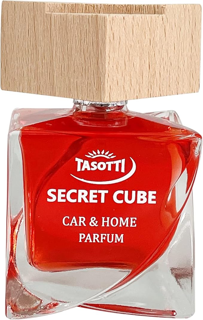 Tasotti Car Air Freshener, Luxury Perfume for Car and Home, Long-Lasting Air Freshener and Odor Eliminator, Secret Cube Collection (New Car)