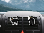 WIRESTER Set of 2 Fresh Scented Car Air Freshener Vent Clip, Decorative Accessories, Interior Decoration for Cars - Black Cat With Knife & Black Cat With Knife (S2)