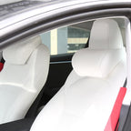 Car Neck Pillow for Tesla Model 3 Model Y Model S Model X Cybertruck and Most Cars, Memory Foam Ergonomic Design Seat Neck Support Headrest, 2 Pieces, White