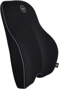 Lumbar Support Pillow for Car, Office, and Gaming Chair, Lumbar Cushion Desk Chair Back Cushion, Memory Foam Back Support Pillow, Comfortable and Breathable, Ergonomic Back - Black