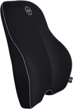 Lumbar Support Pillow for Car, Office, and Gaming Chair, Lumbar Cushion Desk Chair Back Cushion, Memory Foam Back Support Pillow, Comfortable and Breathable, Ergonomic Back - Black