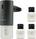 Intelligent Aromatherapy Smart Car Air Freshener & Diffuser with 3 Fragance Oils, USB-C Rechargeable, Silent, Refillable, Auto On/Off for Home, Office