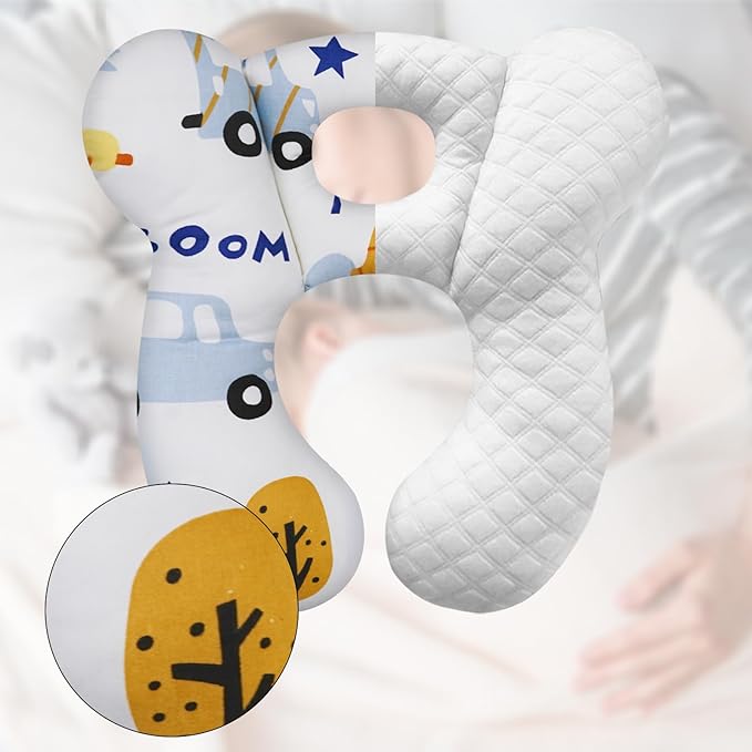Baby Travel Pillow, Infant Kid's Cushion Soft and Skin Friendly for Car Seat, Pushchair and Stroller (Style I)