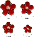 8PCS Car Daisy Flower Air Vent Clip, Cute Auto Outlet Air Conditioning Clip, Sweet Girly Vehicle Fresheners Gift for Women Girls, Car Interior Decor Universal Fit（Red）