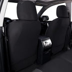 Flying Banner car seat Covers Protects Water Proof Faux Leather Carbon Fiber Front and Rear Bench (Gray Black, Full Set - 9PCS)