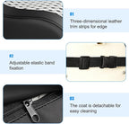 Car Armrest Cushion, Soft Memory Foam Leather Vehicle Armrest Pillow with Storage Bag, Multifunctional Automotive Interior Center Console Arm Rest Pad, Universal for Most Vehicles (Light Gray)