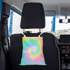 Car Trash Bag Car Garbage Bag Hanging Cars Trash Can, Waterproof Cars Back Seat Organizer for Vehicle Travelling Campingg Colored Rainbow Tie Dye Pattern