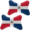 Headrest Pillow for Car Seat, 2 Pcs Memory Foam Neck Support Pillow for Neck Pain Relief, Compatible with Dominican Republic Flag Car Office Soft Travel Pillow for Sleeping and Resting
