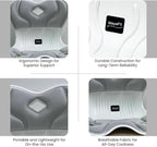 Ergonomic Lumbar Support Cushion, Silver,44.5mm x 410mm x 340mm, Standard Size, for Shoulder and Back Posture, 110-265 lbs Capacity
