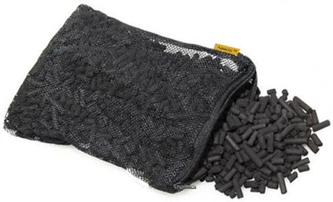 Canister Filter Media Replacement Bags - Activated Charcoal Pellet Carbon, Bio Ceramic Rings, 1" Bio Sponge Balls for Aquarium Fish Pond Tank Canister Water Filtration (Carbon 3-Pack)