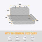 Waterproof Dog Car Seat Cover - Scratchproof Bench Cover for Back Seat, Universal Fit for Cars/Trucks/SUVs, Nonslip Pet Mat with Seat Protection, Machine Washable