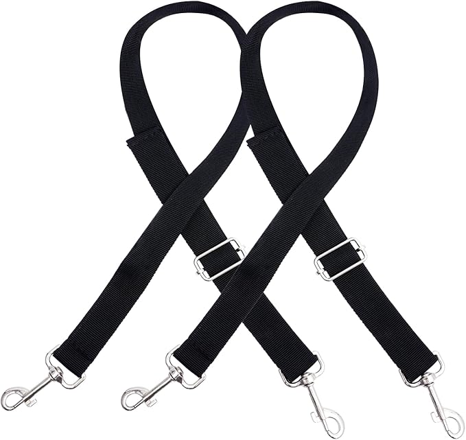 2Pcs Metal Straps of Dog Car Seat Cover,Metal Straps for Dog Car Seat Cover,Adjustable Replacement Dog Car Seat Belt