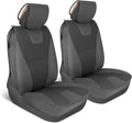 Cat® Edge Deluxe Car Seat Covers for Front Seats - Premium Two-Tone Faux Leather Seat Covers for Cars with Universal Fit, Rugged Automotive Seat Covers for Trucks, Interior Seat Covers for SUV
