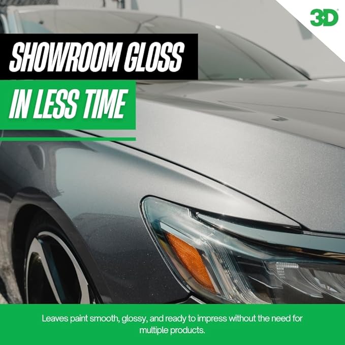 3D One Car Scratch & Swirl Remover Hybrid Rubbing Compound & Polish Buffing Compound for True Paint Correction 32oz Made in USA