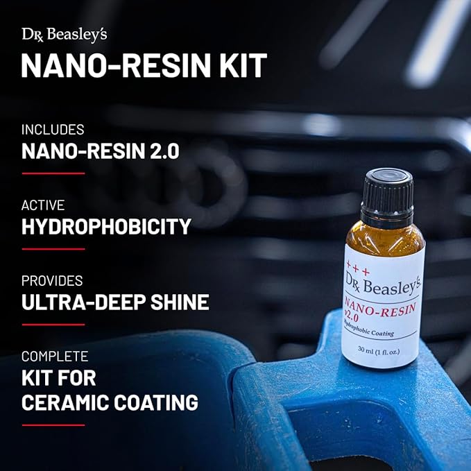 Dr. Beasley's - PK-19 Nano Resin Kit - Semi Permanent Ceramic Coating System, Resists Etching and UV Damage, Protects Paint for 2-3 Years