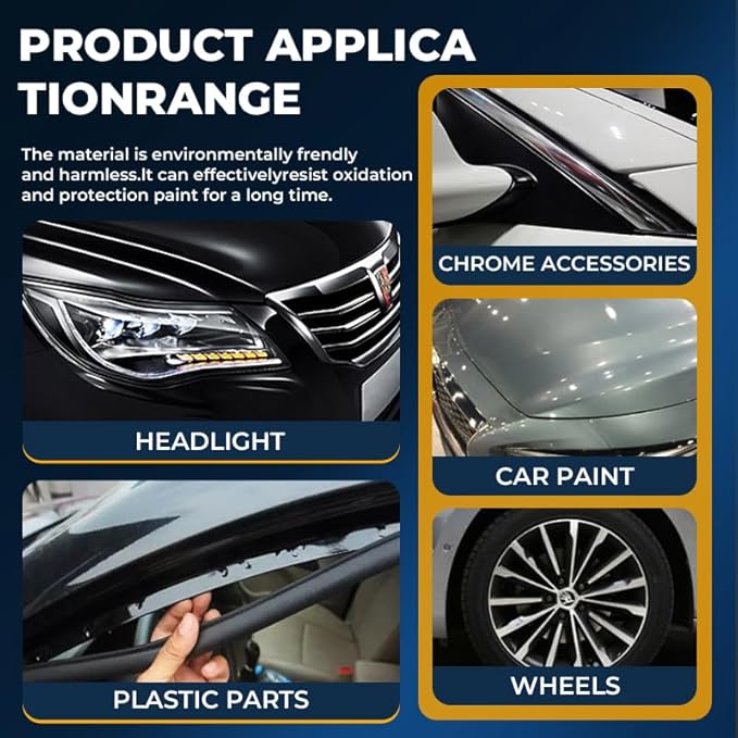 NUAN Nano Hydrophobic Ceramic Coating, 300ml Car Coating Spray Kit, Easy-to-Spray Auto Paint Protection, Includes Microfiber Cloth for Vehicle Shine & Protection
