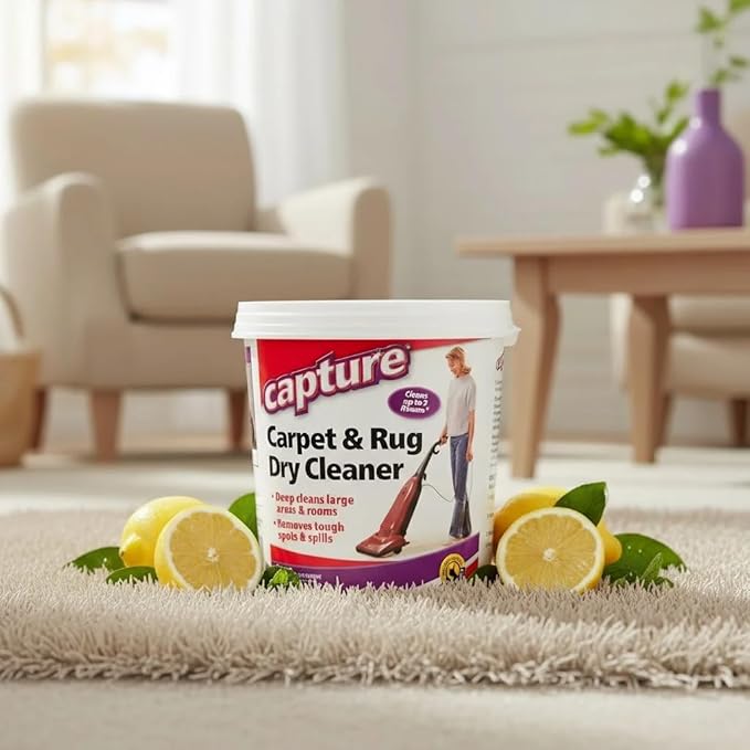 Capture Carpet Total Care Kit 250 - Home Couch and Upholstery, Car Rug, Dogs & Cats Pet Carpet Cleaner Solution - Strength Odor Eliminator, Stains Spot Remover, Non Liquid & No Harsh Chemical