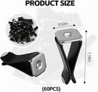 Wuyaoyao 60PCS Metal Car Air Vent Clips, 9mm Square Head Car Vent Clips, Automotive Air Freshener Clips Replacement, Vehicle Air Conditioner Outlet Clips Universal for Car Office Home