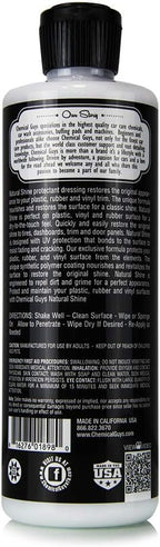 Chemical Guys TVD_201_16, Natural Shine, Satin Shine Dressing for Plastic, Rubber and Vinyl, 16 oz