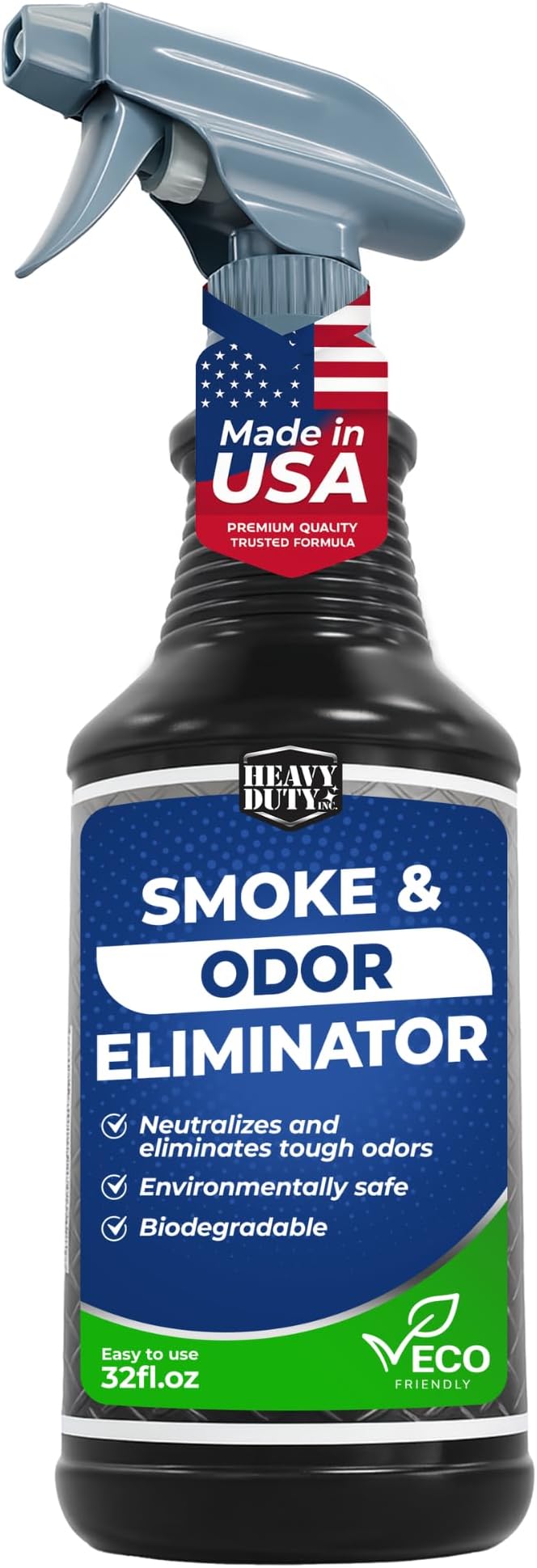 Heavy Duty Odor Eliminator Spray - 32 fl oz - Professional Strength Deodorizer for Pet, Food & Fire Odors - Non-Toxic, Fast-Acting & Residue-Free Formula - Multi-Surface Use