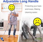 Pet Hair Removal Broom - with 58" Telescopic Handle Broom with Squeegee - Fur Hair Remover Tool for Carpet Rugs, Mats. Hardwood, Tile, Window