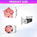 6PCS Car Cherry Blossom Vent Clips Cute Floral Scented Air Freshener Decor Pink Floral Auto Accessories for Women Aesthetic Car Interior Decorations