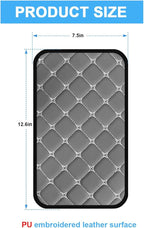 Car Center Console Cushion Pad, PU Leather Vehicle Armrest Cover Protector, Anti-Scratch Automotive Interior Arm Rest Seat Box Mat Accessories, Universal for SUV Sedan Truck (Gray)