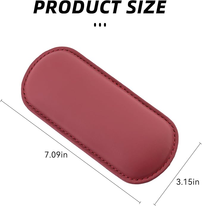 Car Center Console Knee Leg Elbow Cushion Pad, Soft Leather Door Armrest Foot Care Thigh Support Comfort Pillow, Auto Interior Accessories for Knee Pain Relief (Red)