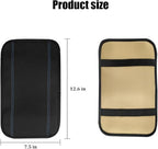 Car Center Console Cover, PU Leather Vehicle Armrest Seat Box Cover Protector, Comfortable Automotive Interior Arm Rest Cushion Pad Accessories, Universal for SUV Sedan Truck (Black/Blue)