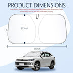 300T Thickened Sunshade for Car Windshield,Windshield Sun Shade for Blocking 99% Sunlight & Heat,Summer Car Essentials Sun Cover for Car Windshield Fits,Truck,SUV (XL: 59x31.5 inch)